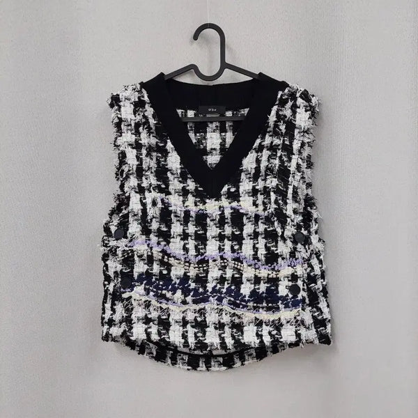 [BUNJANG] Ozseeken Tweed Vest / 한섬 오즈세컨 트위드 조끼