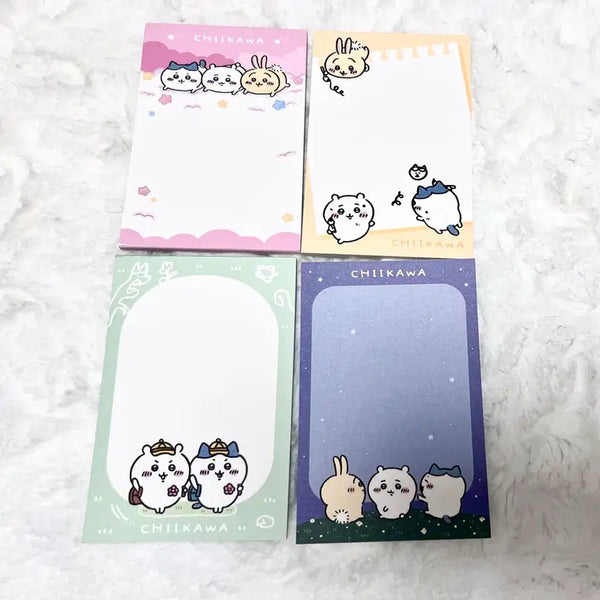 [BUNJANG] Chiikawa Memo Pad Set (4 Types) / 치이카와 메모지 4종 세트