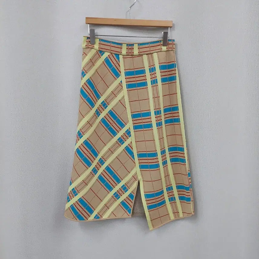 [BUNJANG] System Check Knit Skirt / 한섬 시스템 체크 니트스커트