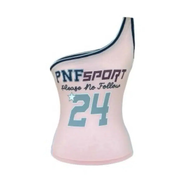 [BUNJANG] Please Follow Pony One Shoulder Top / 플리즈노팔로우 포니 원숄더 탑