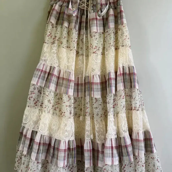 [BUNJANG] Patchwork Long Dress / 패치원피스