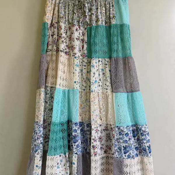 [BUNJANG] Square Patch Long Skirt / 사각패치 스커트