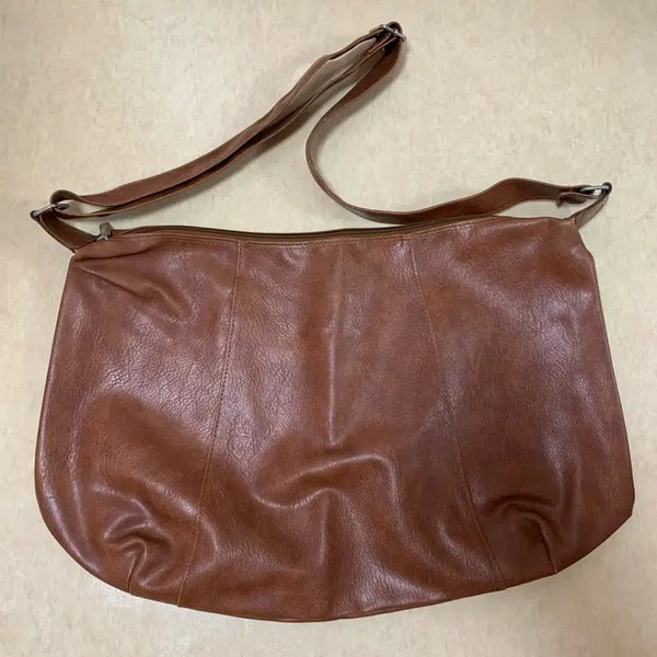 [BUNJANG] Leather Shoulder Bag Brown / 숄더백 브라운 가방
