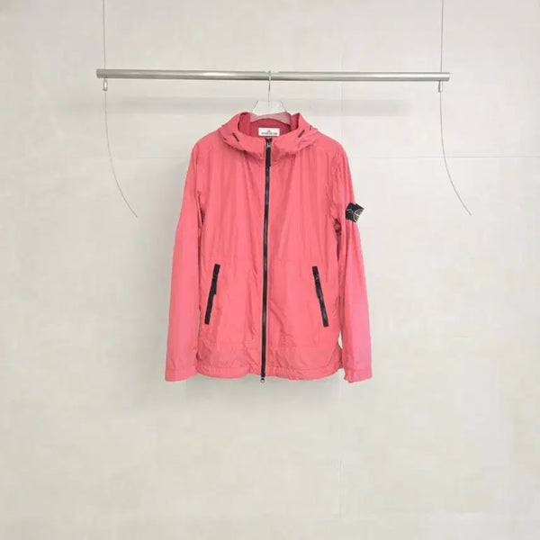 [BUNJANG] Stone Island Patch Windbreaker Pink Women's M / 스톤아일랜드 와펜 패치 여성 핑크 바람막이 M