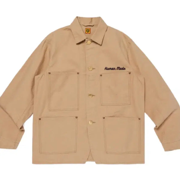 [BUNJANG] Human Made Washed Duck Coverall Jacket Beige / [XL] 휴먼 메이드 워시드 덕 커버올 자켓 베이지
