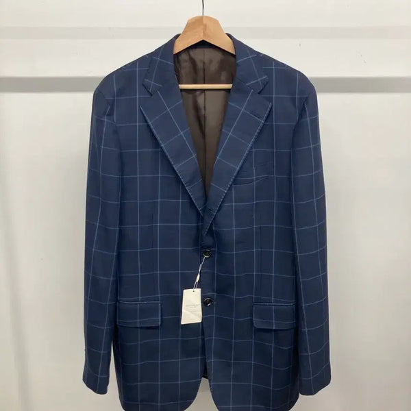 [BUNJANG] Andrew Leslie Windpane Check Blazer Jacket (Size 105) / 앤드류레슬리 윈드페인 체크 블레이저 자켓 105 새제품