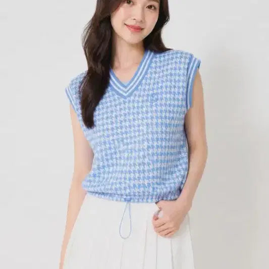 [BUNJANG] Dani Golf Jacquard Pattern Knit Vest / 여M/DANI GOLF 자가드 패턴 니트 조끼