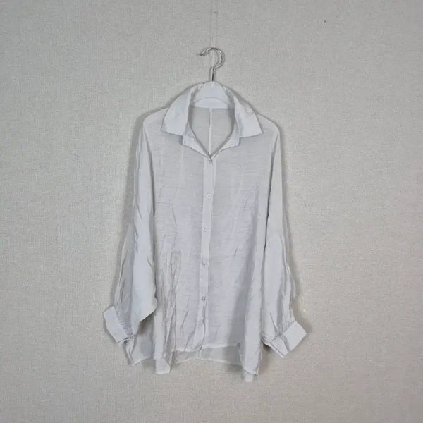 [BUNJANG] Sheer Batwing Blouse (Mint Gray) / (#99~추천)연민트그레이 가오리핏 시스루 블라우스
