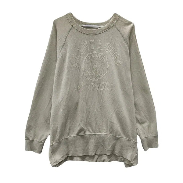 [BUNJANG] FRAMEWORK Raglan Color Block Sweatshirt / FRAMEWORK 래글런 회베이지 맨투맨 F