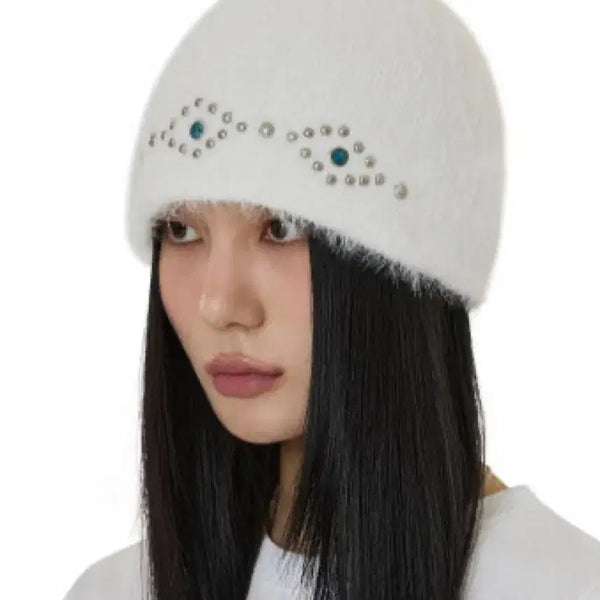 [BUNJANG] OY Hairy Beanie White / 오와이 OY 헤어리 비니 화이트