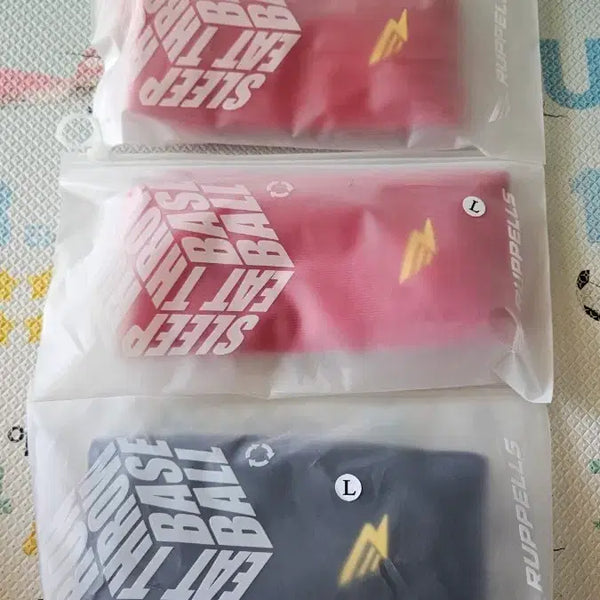 [BUNJANG] Ruffels Solid Baseball Socks - Large - Bundle Set / 러펠스 솔리드 야구 양말