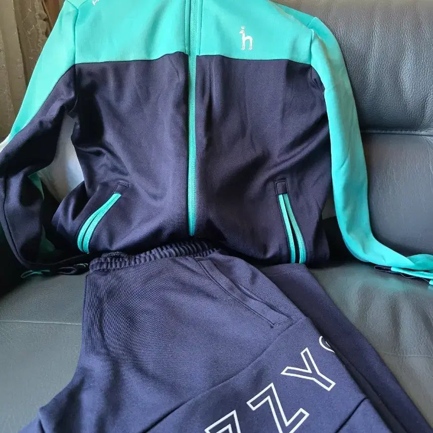[BUNJANG] Hazzys Training Set Navy Mint / 헤지스 트레이닝 세트 네이비 민트