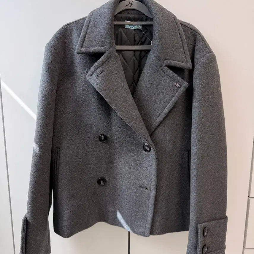 [BUNJANG] Grey Peacoat L-XL / 피코트 그레이 더블코트 L-XL