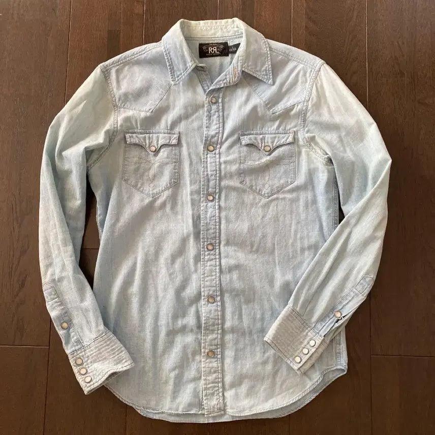 [BUNJANG] RRL Washed Denim Shirt Light Blue / RRL 데님 셔츠 연청