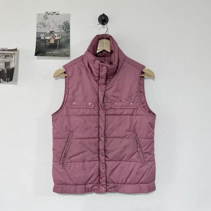 [BUNJANG] Lacoste Padded Vest Pink Size 38 / [택포] [38] 라코스테 패딩조끼 핑크