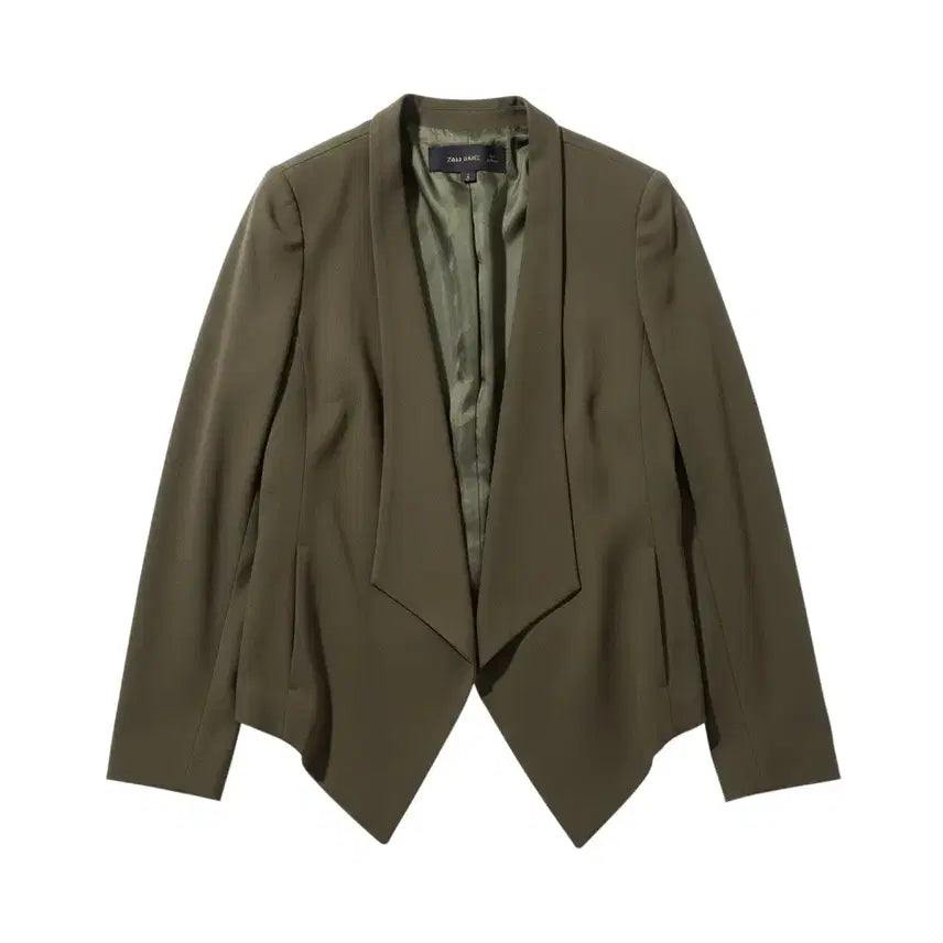 [BUNJANG] Zara Basic Khaki Open Jacket Women's M / 여성M/ 자라 베이직 카키 오픈자켓 26-9