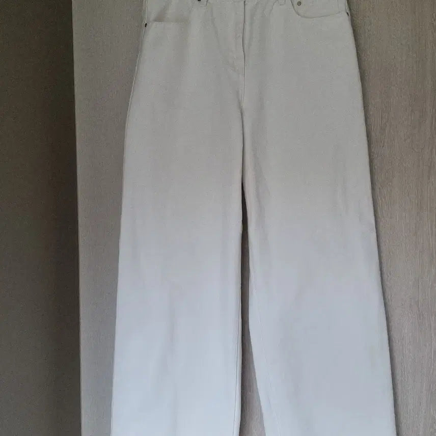 [BUNJANG] Essential by EQL Wide Leg Denim Pants Off-White L / [무료배송] 에센셜 바이 EQl 와이드 데님 오프화이트 L 사이즈