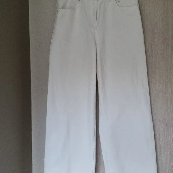 [BUNJANG] Essential by EQL Wide Leg Denim Pants Off-White L / [무료배송] 에센셜 바이 EQl 와이드 데님 오프화이트 L 사이즈