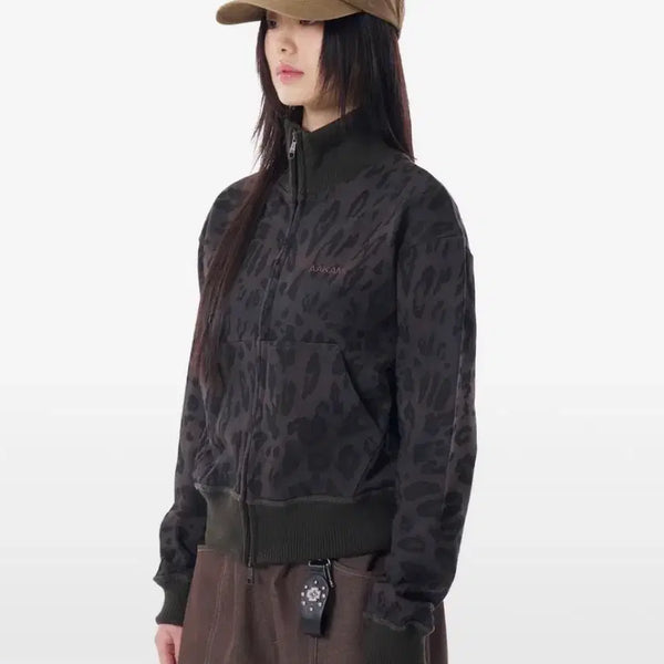 [BUNJANG] AKAM Leopard Logo Track Jacket Jersey / 아캄 레오파드 로고 트랙자켓 져지 1size