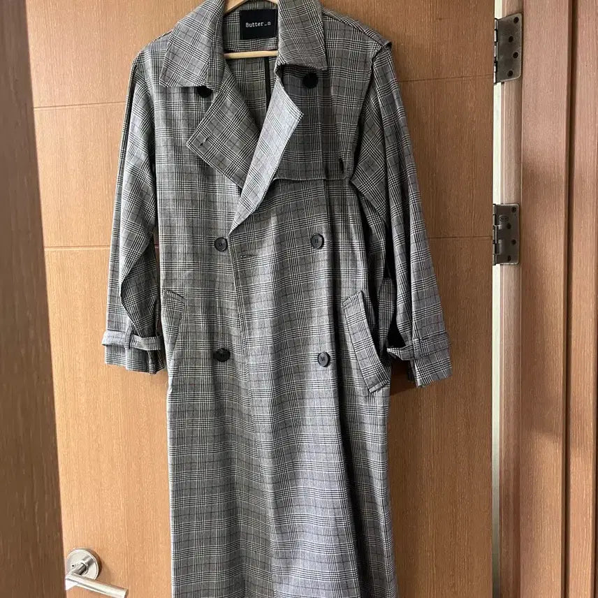[BUNJANG] Check Trench Coat / [새상품] 체크 트렌치코트