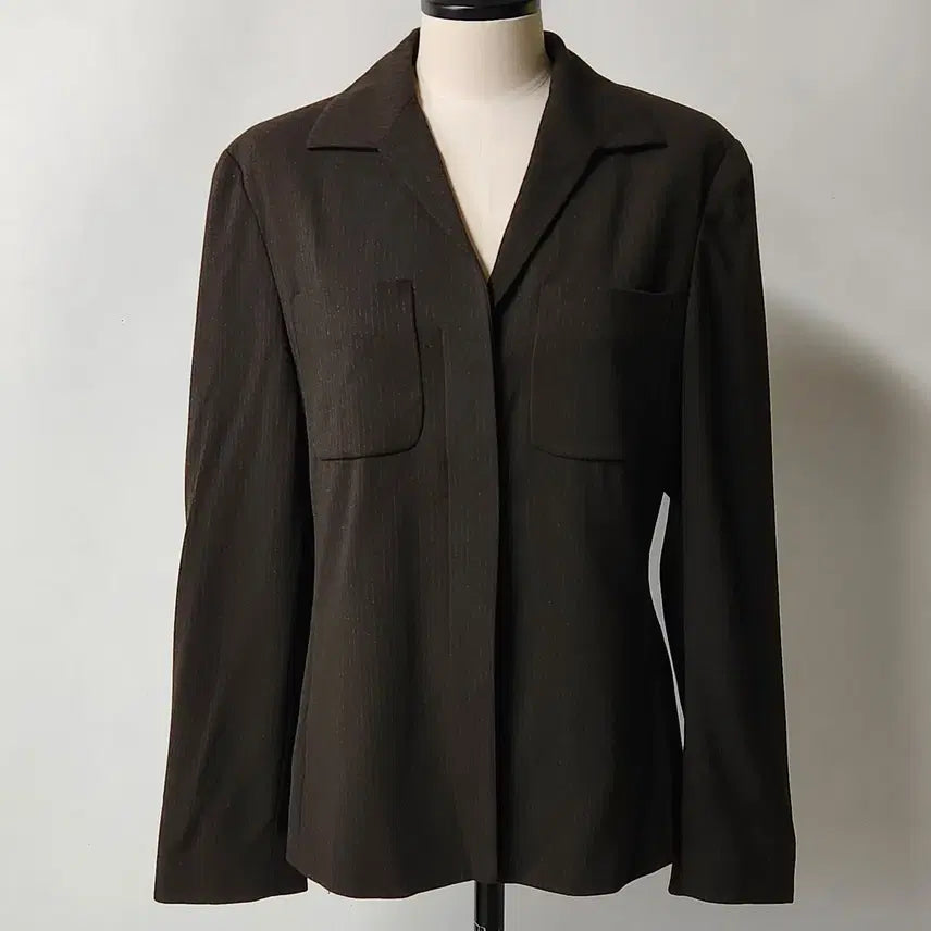 [BUNJANG] Max Mara Genuine Virgin Wool Brown Classic Italian Jacket 40 / 막스마라 정품 버진울 브라운 클래식 이탈리아 자켓 40