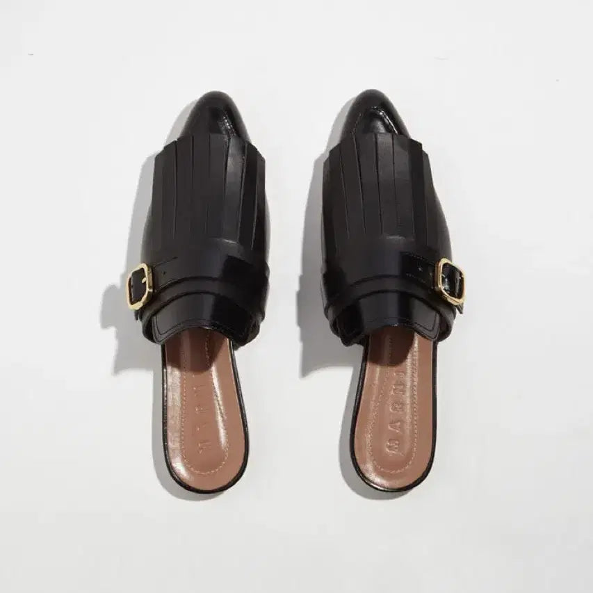 [BUNJANG] Marni Fringe Leather Mules / 마르니 프린지 레더 뮬