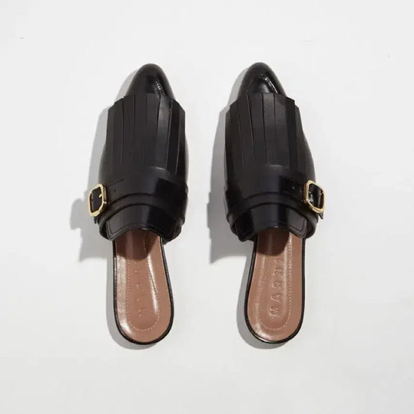 [BUNJANG] Marni Fringe Leather Mules / 마르니 프린지 레더 뮬