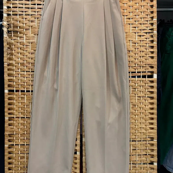 [BUNJANG] Beige Wide Leg Slacks / 베이지색 와이드 슬랙스