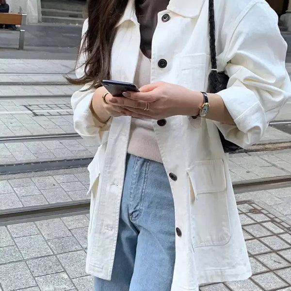 [BUNJANG] GANESRA HERY Work Jacket Ivory Unworn / 가내스라 헤리 워크자켓 아이보리 미착용