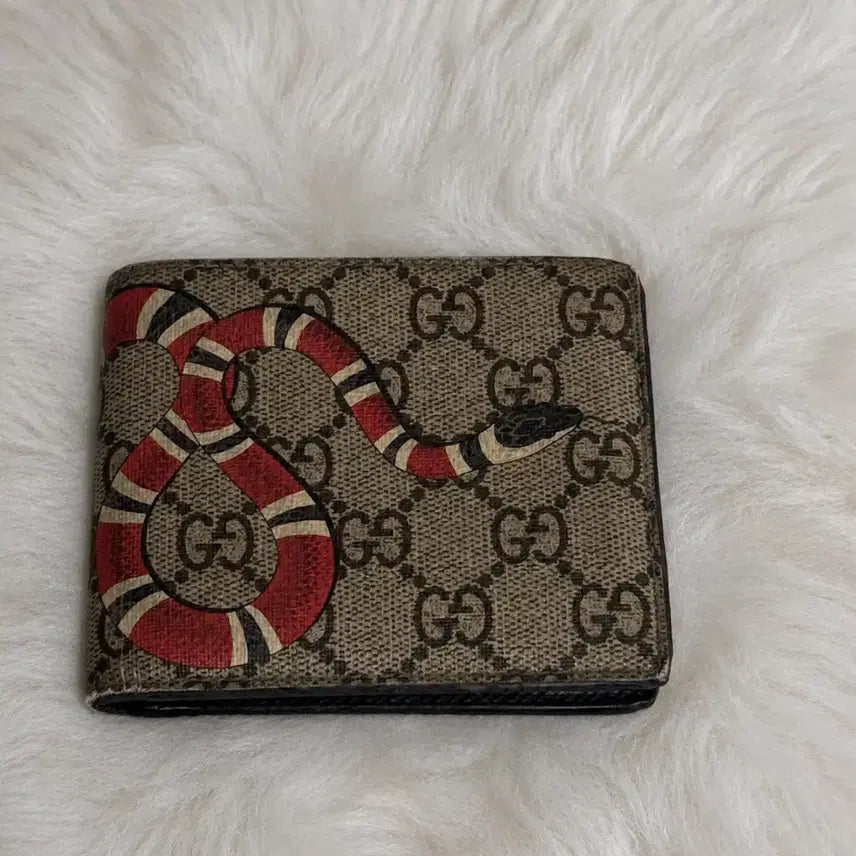[BUNJANG] Gucci Snake Print Bifold Wallet / 구찌 스네이크 패턴 반지갑