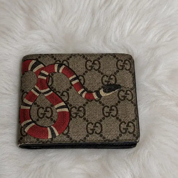 [BUNJANG] Gucci Snake Print Bifold Wallet / 구찌 스네이크 패턴 반지갑