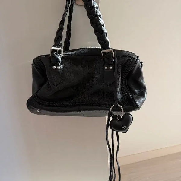 [BUNJANG] threetimes Braid Bag Black / tht 새가방