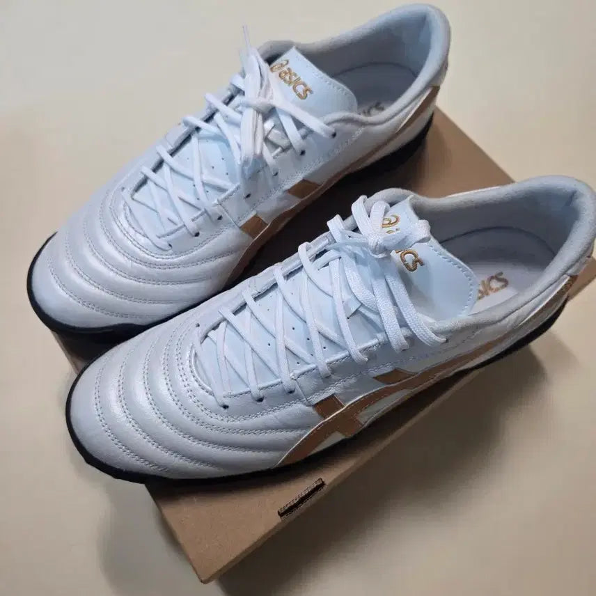 [BUNJANG] Asics C3 TF 285mm White/Gold / 아식스 C3 TF 285mm 새상품