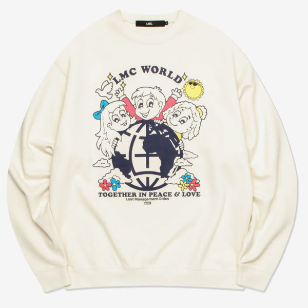 [BUNJANG] LMC WORLD TOGETHER SWEATSHIRT Cream / LMC WORLD TOGETHER SWEATSHIRT cream