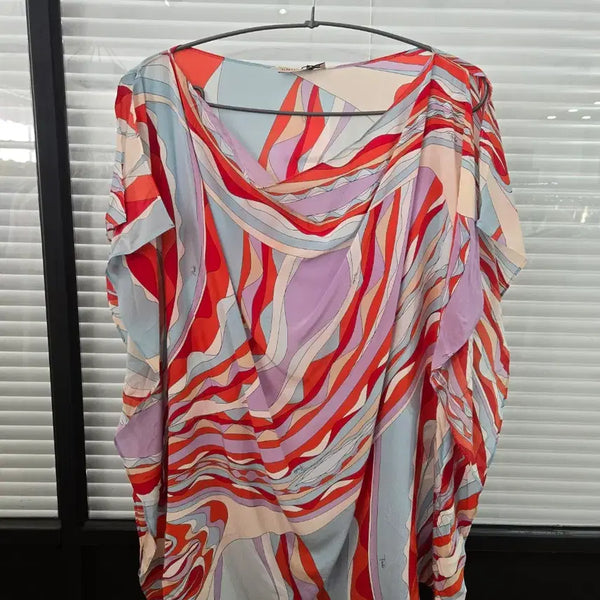 [BUNJANG] Emilio Pucci Silk Blouse Multi / 에밀리오 푸치 실크 블라우스