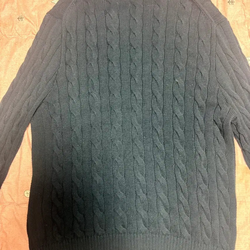 [BUNJANG] Cable Knit Sweater Navy / 케이블 니트 스웨터 네이비