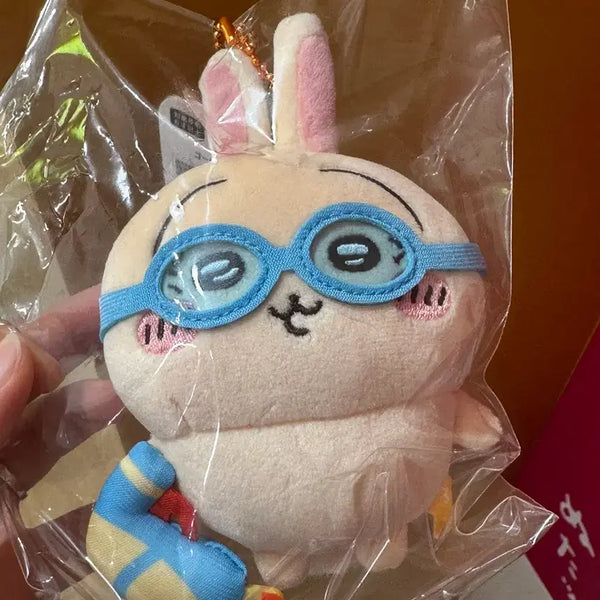 [BUNJANG] Gamst Usagi Plush Doll Accessory Set / 먼작귀 감스트우사기 인형 누이 고글 안경 물총 키링
