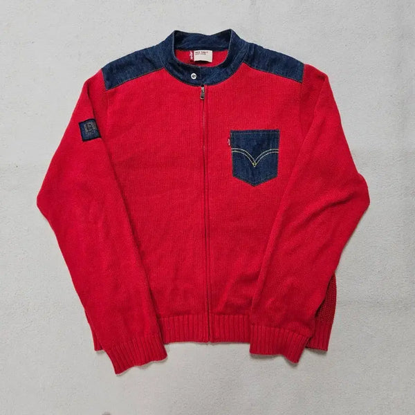 [BUNJANG] Levi's Denim Mix Knit Zip-Up / 리바이스 데님 믹스 니트 집업 급처