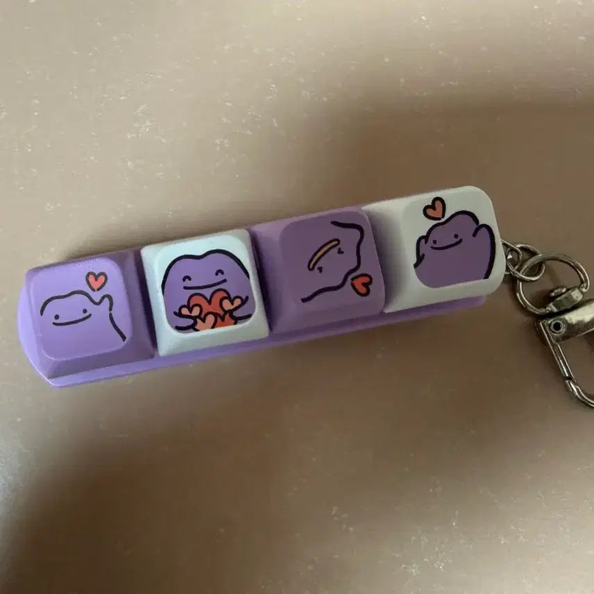 [BUNJANG] Ditto Keycap Keyring / CU 메타몽 키캡 키링