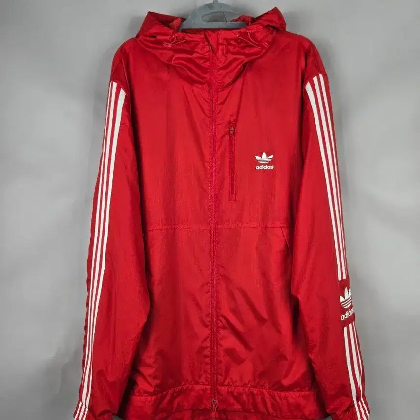[BUNJANG] Adidas Lock Up Windbreaker Jacket Red 2XL / [무료배송]아디다스 2XL 락업 윈드브레이커 바람막이 자켓 레드