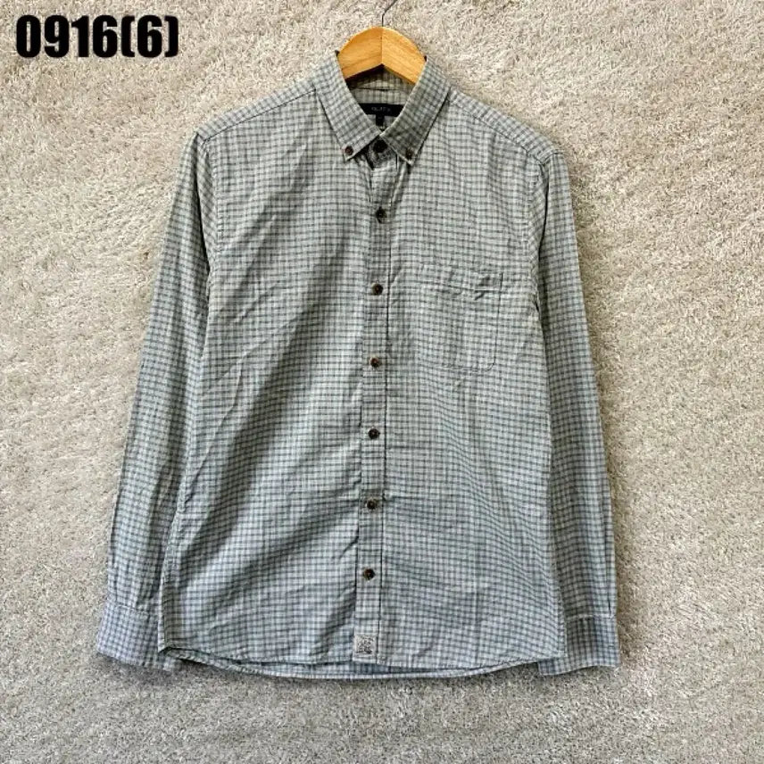 [BUNJANG] Ollez Check Pattern Long Sleeve Shirt 95 / 올젠 체크 패턴 긴팔 셔츠 95 0916