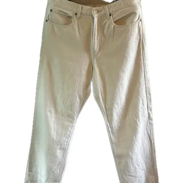 [BUNJANG] MUJI Basic White Cotton Pants Size 33-34 / 무인양품(MUJI) 기본 화이트 팬츠
