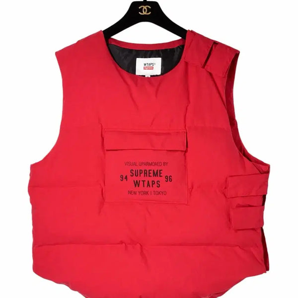 [BUNJANG] Supreme x WTAPS Tactical Down Vest Red / 슈프림 X 더블탭스 다운 베스트