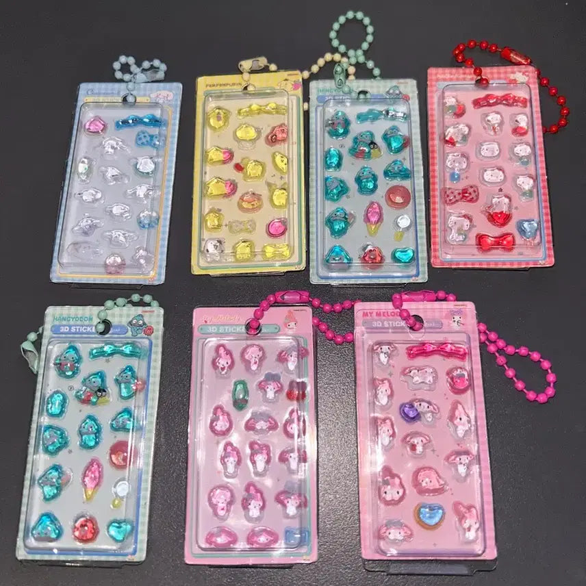 [BUNJANG] Sanrio Mini 3D Sticker Keychain / 산리오 미니 3d스티커 키링