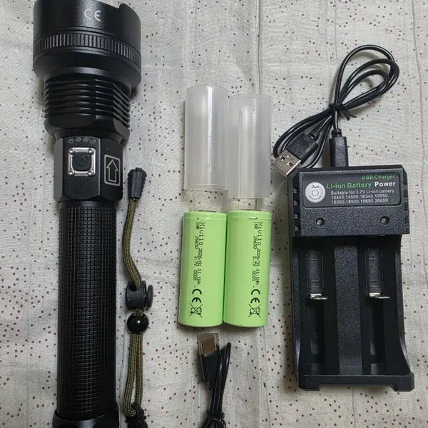 [BUNJANG] XHP390 Ultra Bright Flashlight Lantern Searchlight / 가장밝은 XHP390,손전등,랜턴,써치라이트