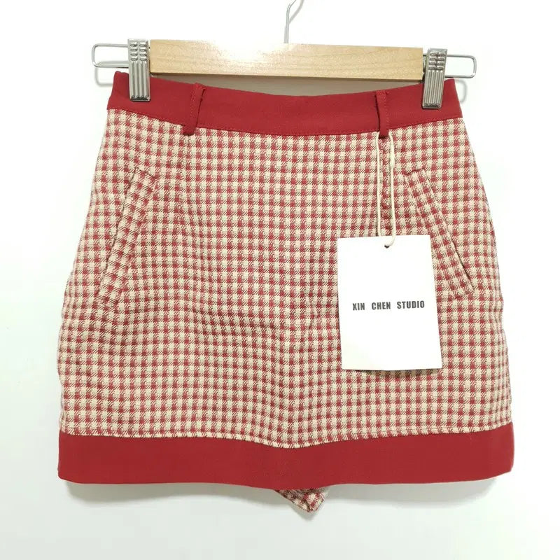 [BUNJANG] Checkered Skirt S_S1601 / 체크 스커트 S_S1601
