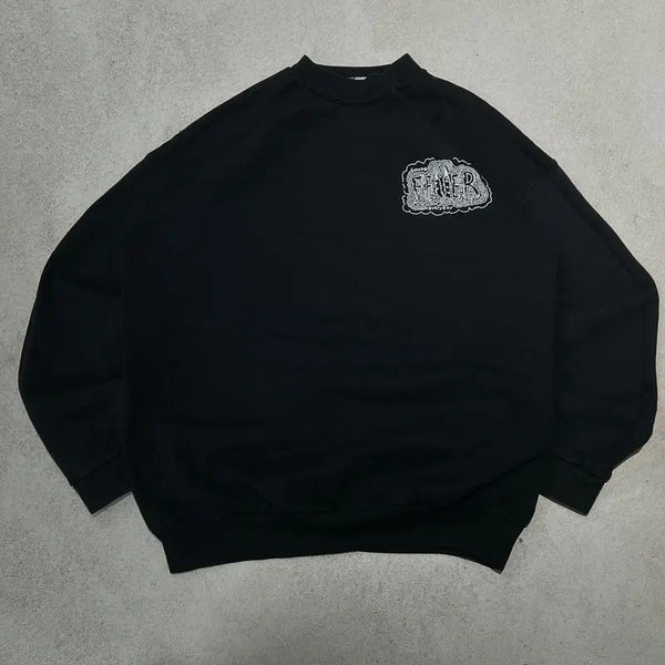 [BUNJANG] Hanes Printed Sweatshirt S12674 / Hanes 프린팅 스웻셔츠 s12674