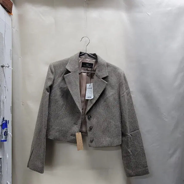 [BUNJANG] Plaid Pattern Cropped Jacket / SI체크 패턴 크롭 자켓