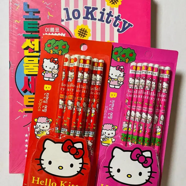 [BUNJANG] Hello Kitty 90s/2005 Pencil Set / (교환/판매) 고전 문구 영아트 키티 헬로키티 산엑스 산리오 노트선물세트