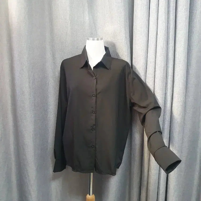 [BUNJANG] Black Oversized Shirt / 블랙 오버 남방